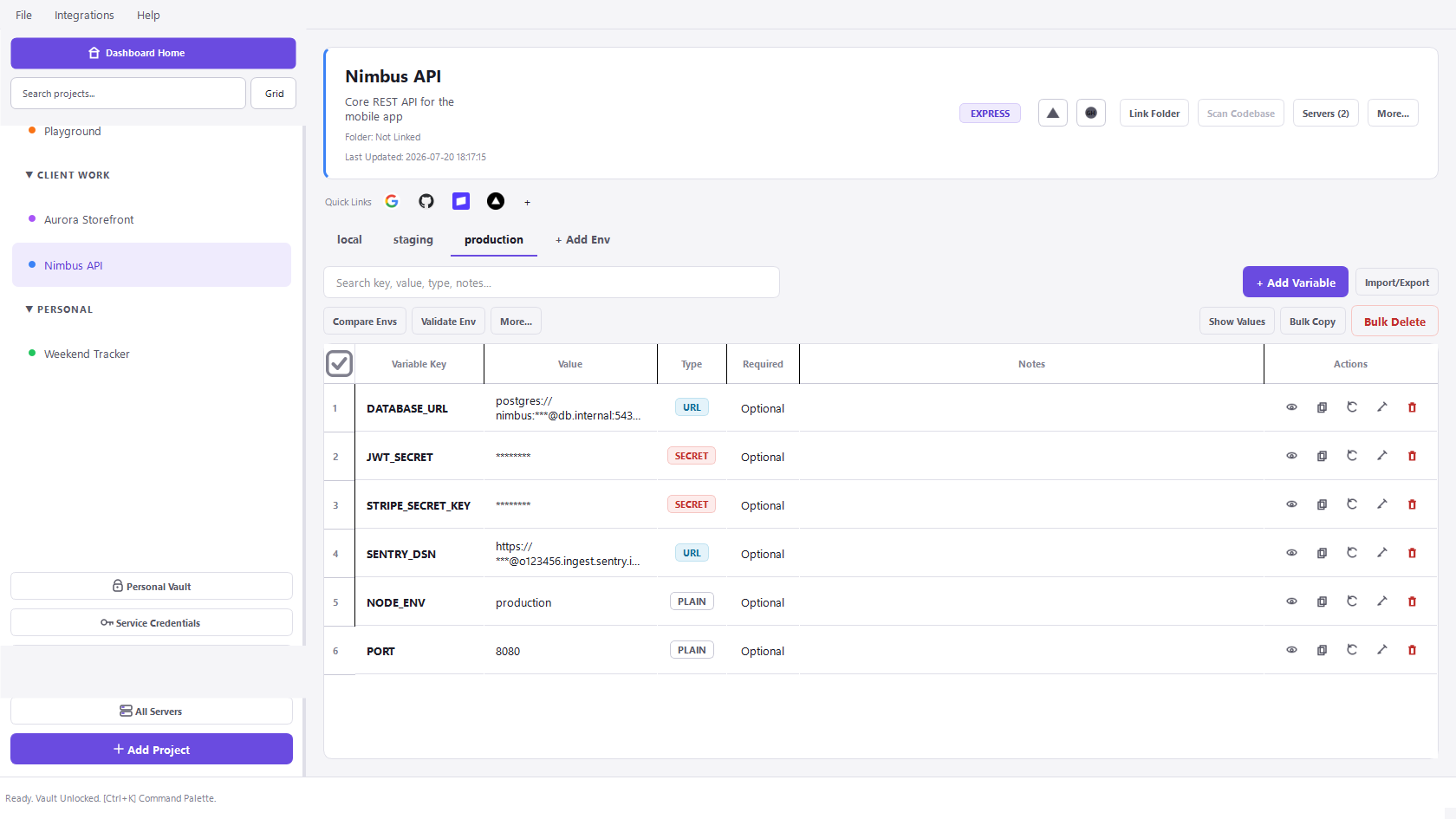 Developer Vault Light Mode