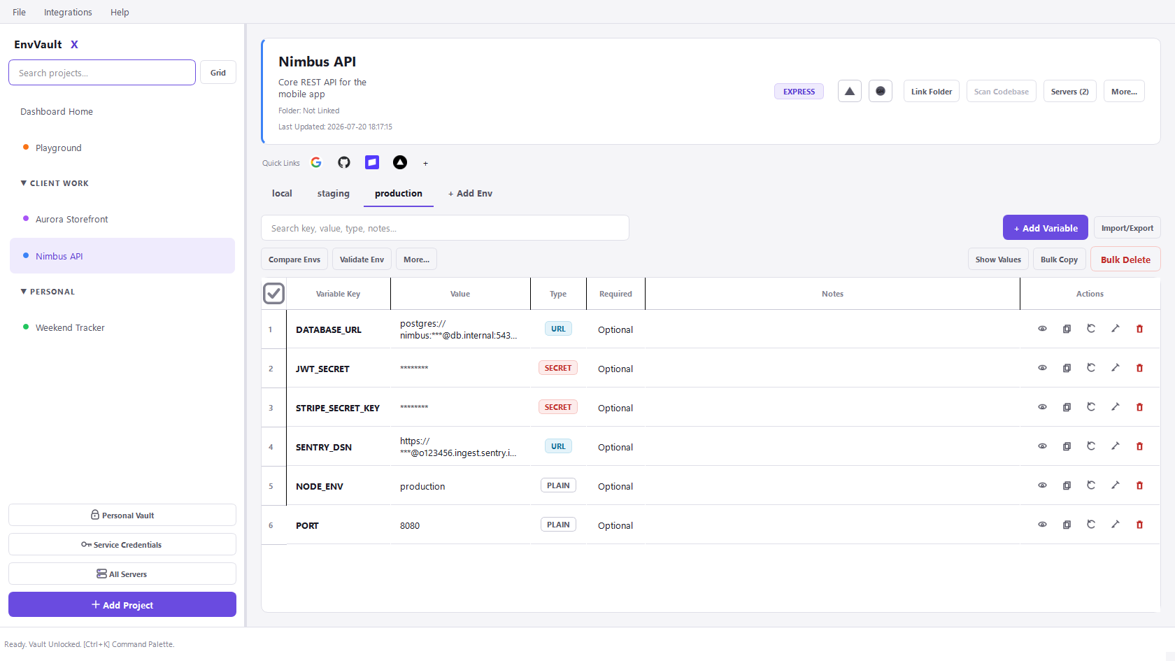 Developer Vault Light Mode